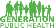Generation Public Health and silouette of people of all ages