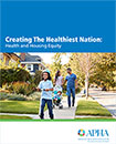family on sidewalk, Creating the Healthiest Nation: Housing Equity